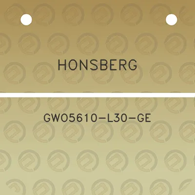 honsberg-gwo5610-l30-ge