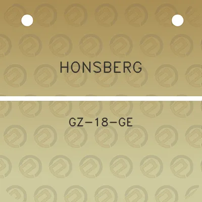 honsberg-gz-18-ge