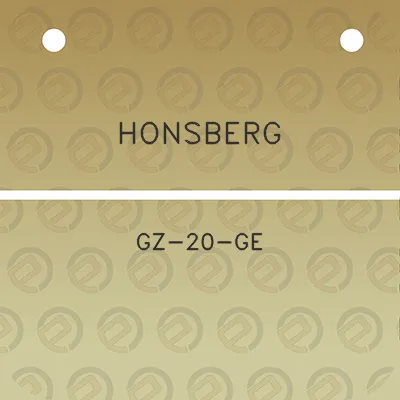 honsberg-gz-20-ge