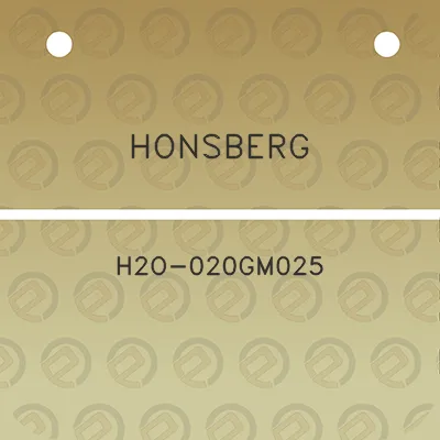 honsberg-h2o-020gm025