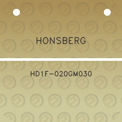 honsberg-hd1f-020gm030