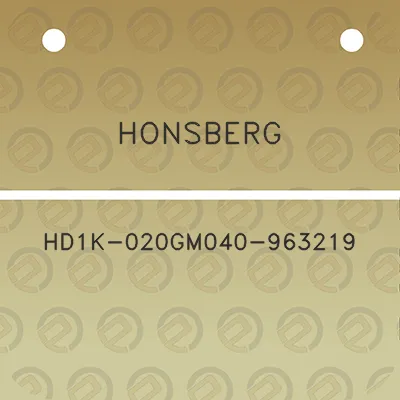 honsberg-hd1k-020gm040-963219