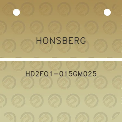 honsberg-hd2fo1-015gm025