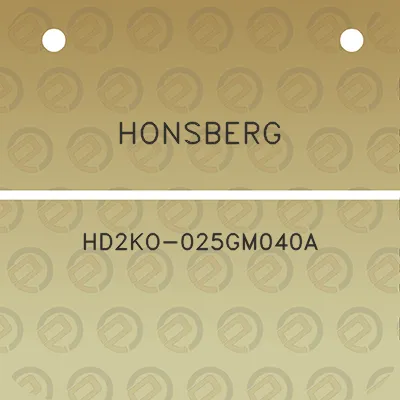 honsberg-hd2ko-025gm040a