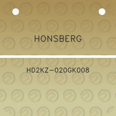 honsberg-hd2kz-020gk008