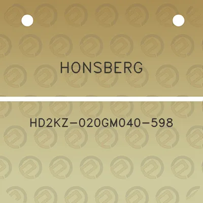 honsberg-hd2kz-020gm040-598