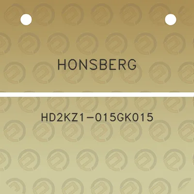 honsberg-hd2kz1-015gk015