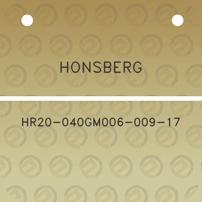 honsberg-hr20-040gm006-009-17