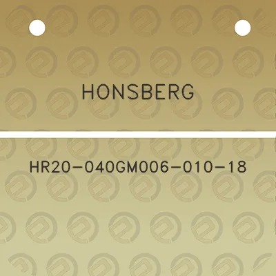 honsberg-hr20-040gm006-010-18