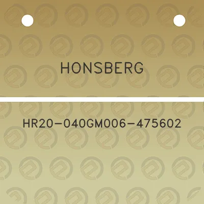 honsberg-hr20-040gm006-475602