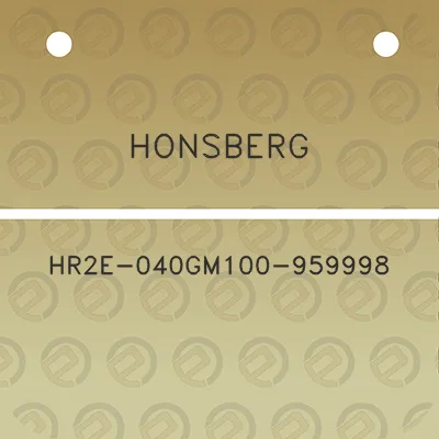 honsberg-hr2e-040gm100-959998