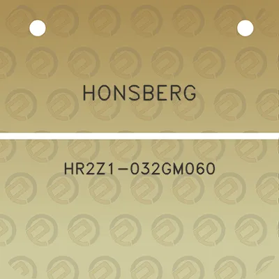 honsberg-hr2z1-032gm060