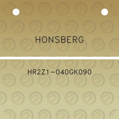 honsberg-hr2z1-040gk090