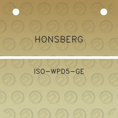 honsberg-iso-wpd5-ge