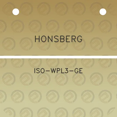 honsberg-iso-wpl3-ge