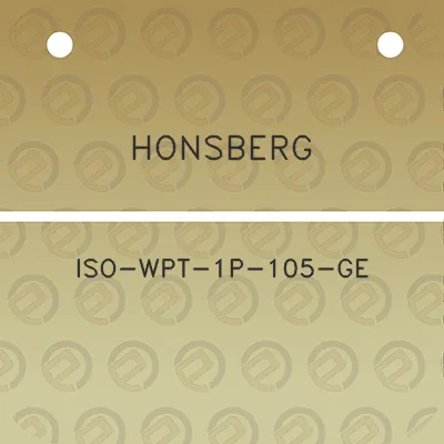 honsberg-iso-wpt-1p-105-ge