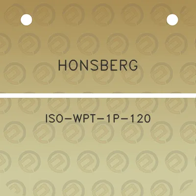 honsberg-iso-wpt-1p-120