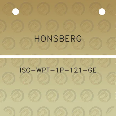 honsberg-iso-wpt-1p-121-ge