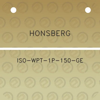 honsberg-iso-wpt-1p-150-ge