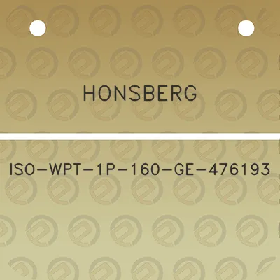 honsberg-iso-wpt-1p-160-ge-476193