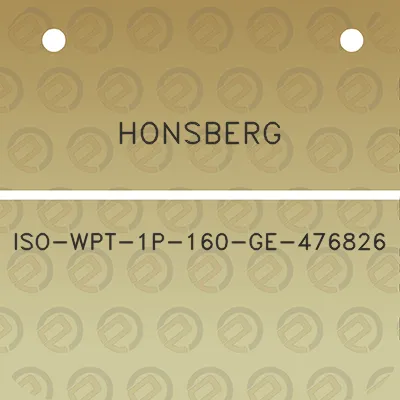 honsberg-iso-wpt-1p-160-ge-476826