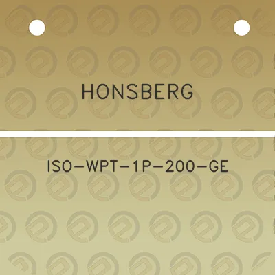 honsberg-iso-wpt-1p-200-ge