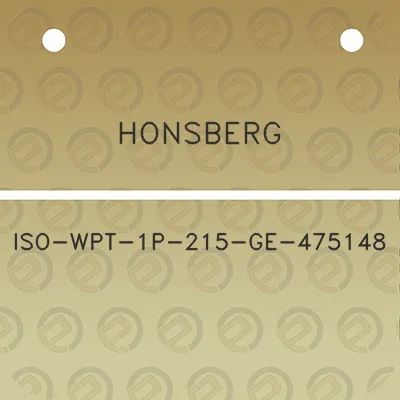 honsberg-iso-wpt-1p-215-ge-475148