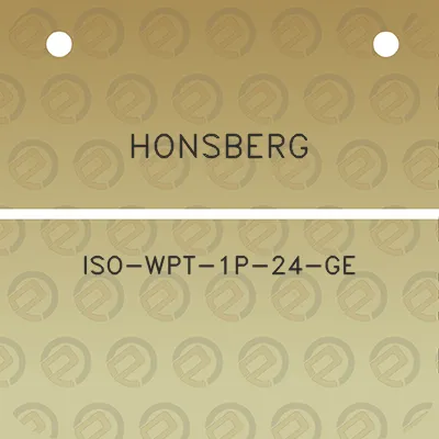 honsberg-iso-wpt-1p-24-ge