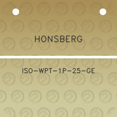 honsberg-iso-wpt-1p-25-ge