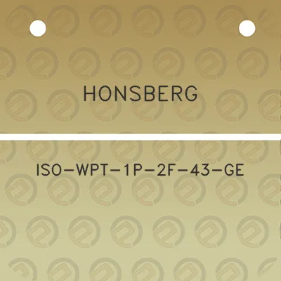 honsberg-iso-wpt-1p-2f-43-ge