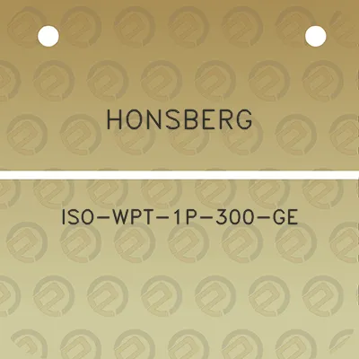 honsberg-iso-wpt-1p-300-ge