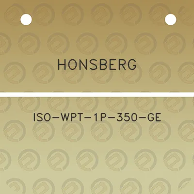 honsberg-iso-wpt-1p-350-ge