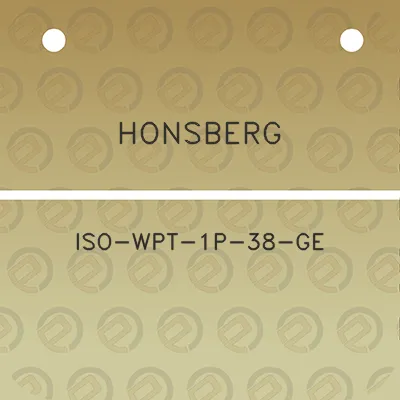 honsberg-iso-wpt-1p-38-ge