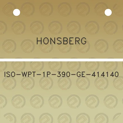 honsberg-iso-wpt-1p-390-ge-414140