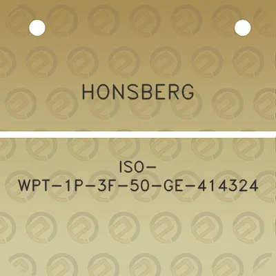 honsberg-iso-wpt-1p-3f-50-ge-414324