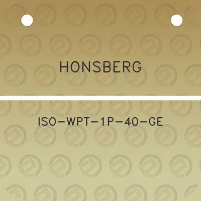 honsberg-iso-wpt-1p-40-ge