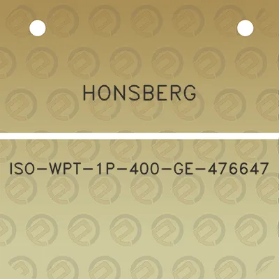 honsberg-iso-wpt-1p-400-ge-476647