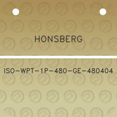 honsberg-iso-wpt-1p-480-ge-480404