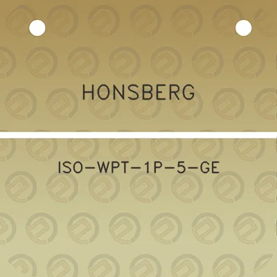 honsberg-iso-wpt-1p-5-ge