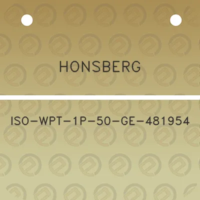 honsberg-iso-wpt-1p-50-ge-481954