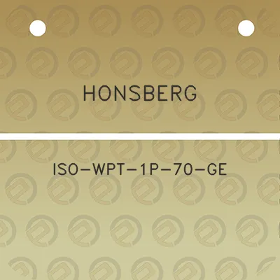 honsberg-iso-wpt-1p-70-ge