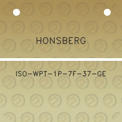 honsberg-iso-wpt-1p-7f-37-ge