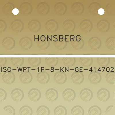 honsberg-iso-wpt-1p-8-kn-ge-414702