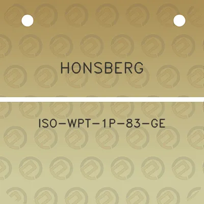 honsberg-iso-wpt-1p-83-ge