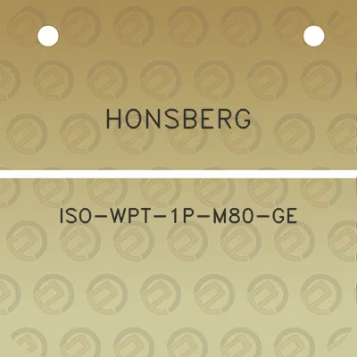 honsberg-iso-wpt-1p-m80-ge