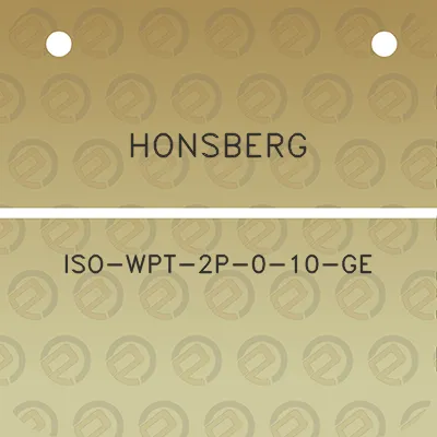 honsberg-iso-wpt-2p-0-10-ge