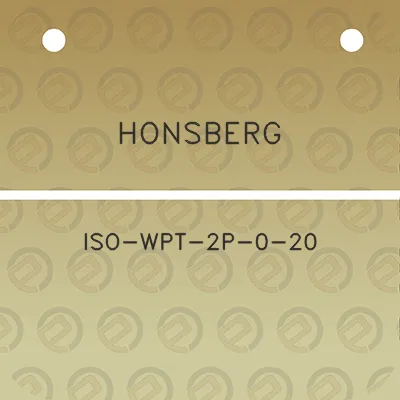 honsberg-iso-wpt-2p-0-20