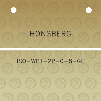 honsberg-iso-wpt-2p-0-8-ge