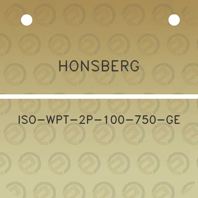 honsberg-iso-wpt-2p-100-750-ge