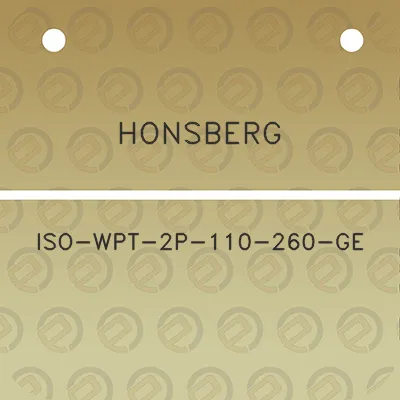 honsberg-iso-wpt-2p-110-260-ge